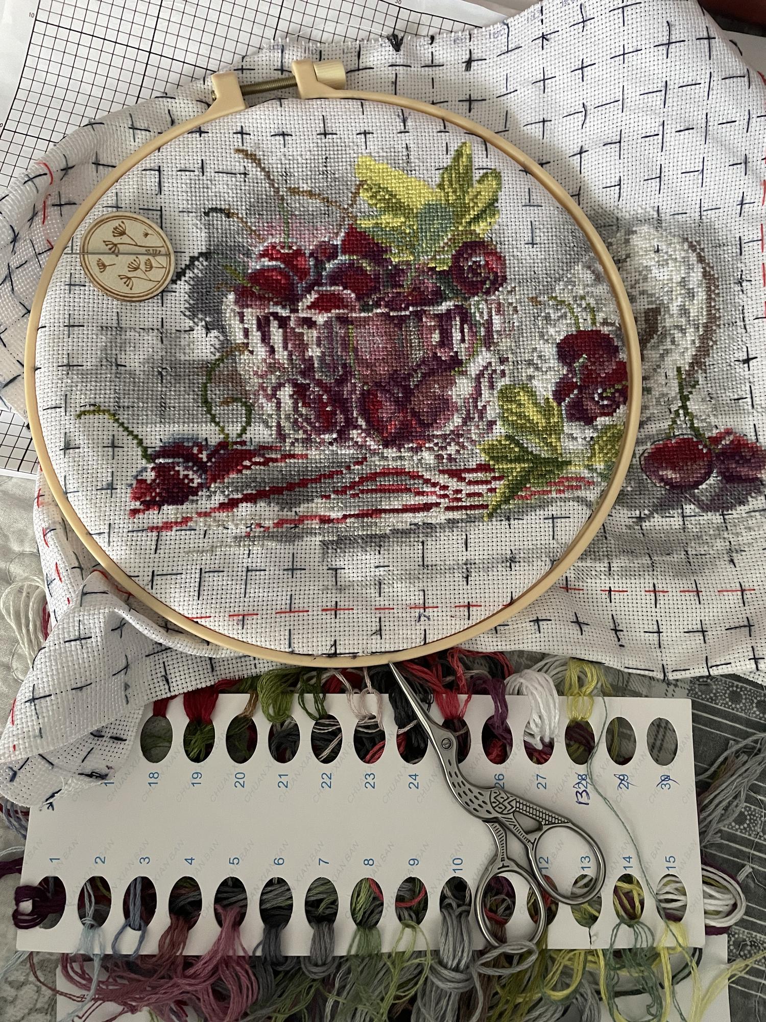 Large editorial embroidered table linen